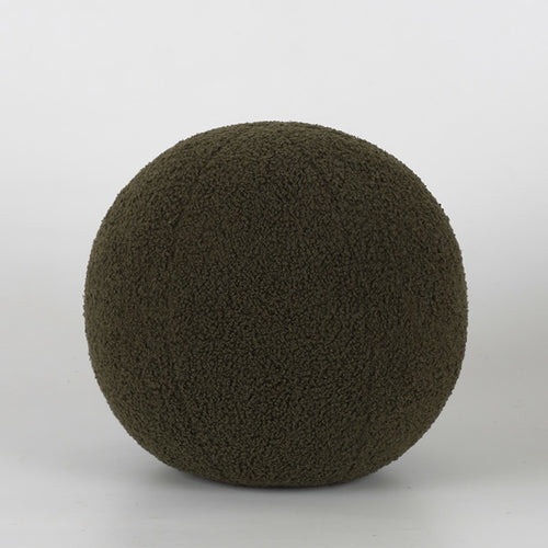 Round Wool Contemporary Couch Cushions