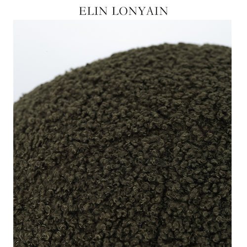 Round Wool Contemporary Couch Cushions