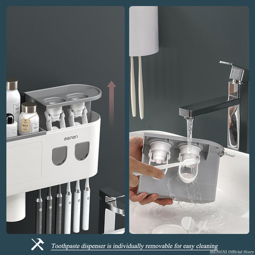 Toothbrush and Bathroom Accessory Wall Organizer