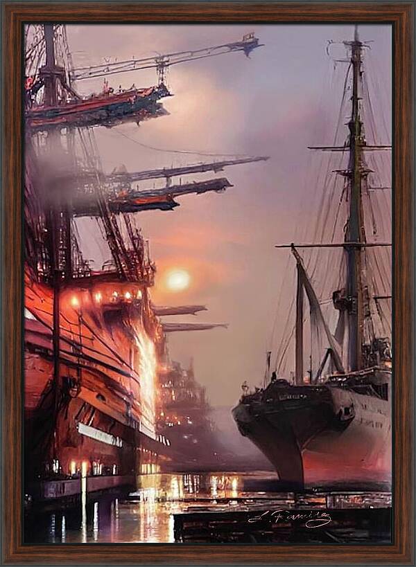 Misty Harbor - Artwork by Laura Ramirez