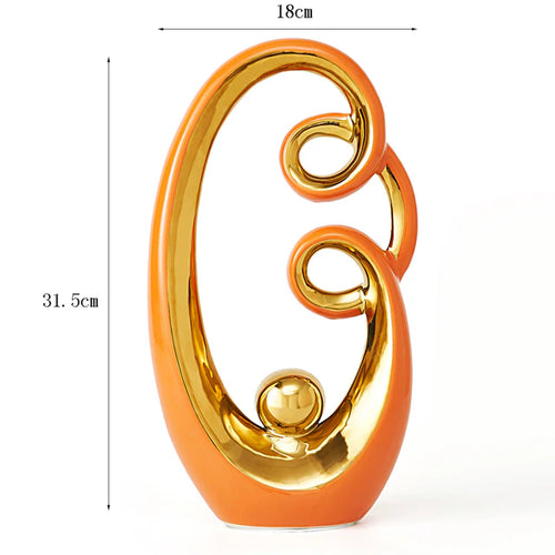Abstract Ceramic Sculpture Decoration