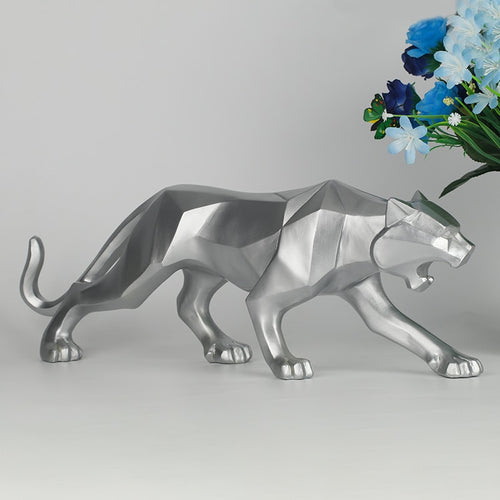 Black Panther Geometric Sculpture