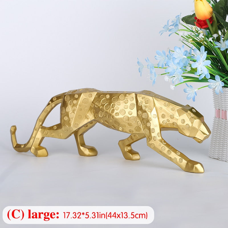 Black Panther Geometric Sculpture