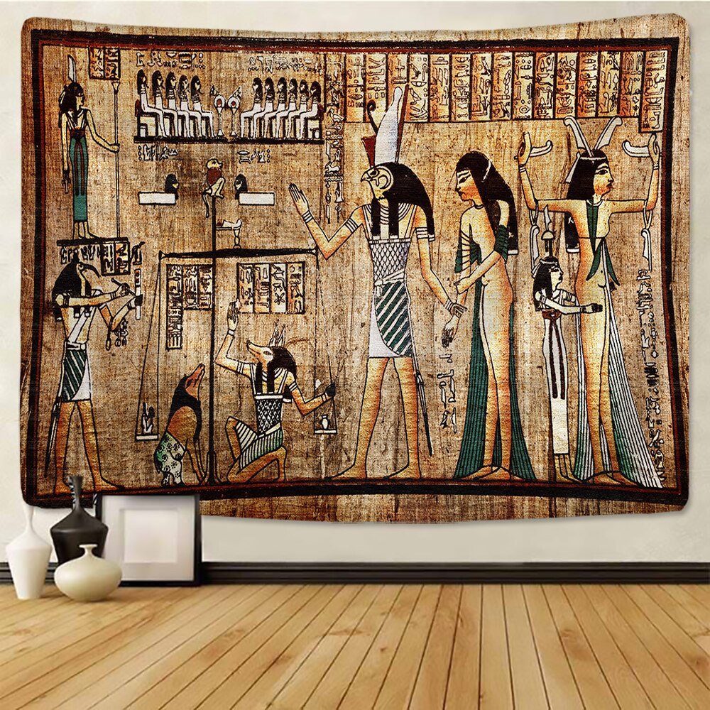 Ancient Egyptian Mural Tapestry Backdrop