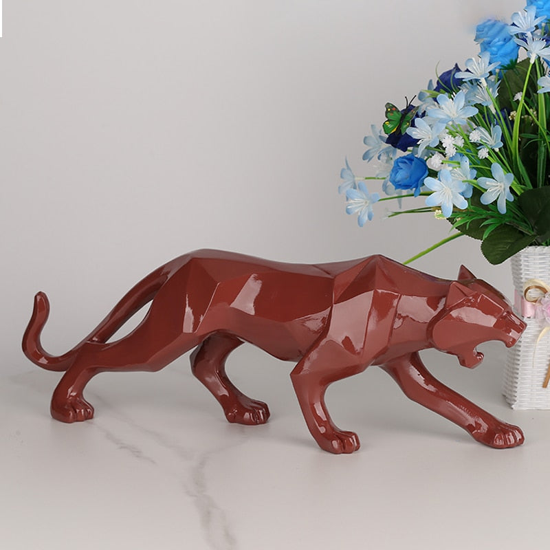 Black Panther Geometric Sculpture