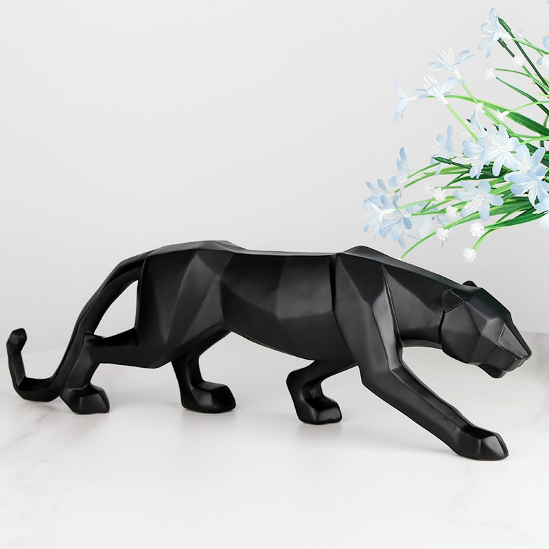 Black Panther Geometric Sculpture