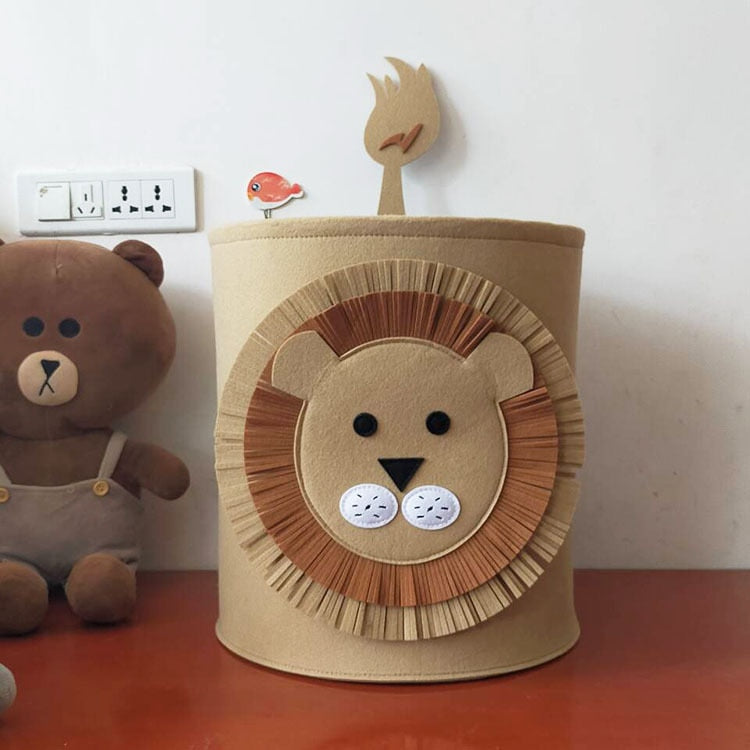 Storage Baskets with Animal Faces for Kids Rooms