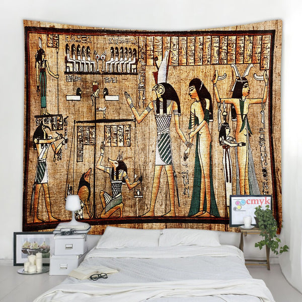 Ancient Egyptian Mural Tapestry Backdrop
