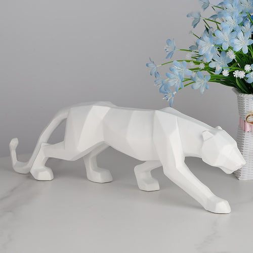 Black Panther Geometric Sculpture
