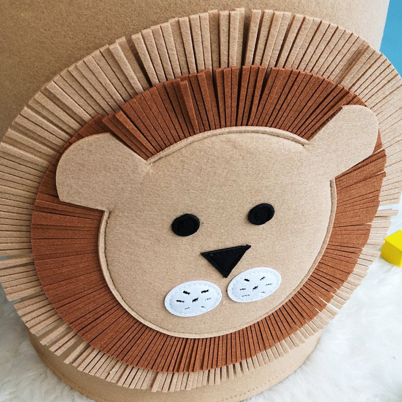 Storage Baskets with Animal Faces for Kids Rooms