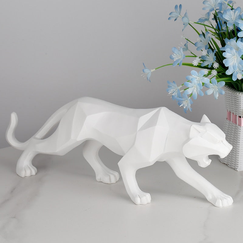 Black Panther Geometric Sculpture