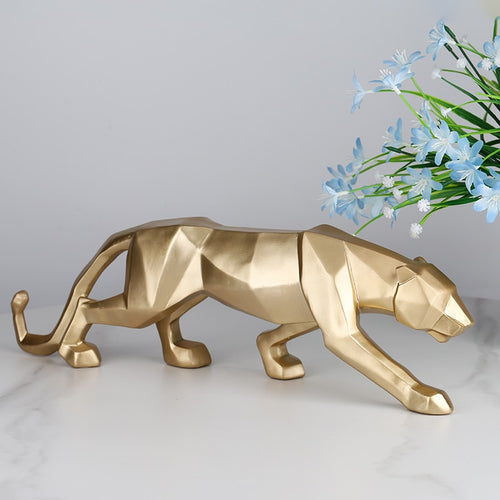 Black Panther Geometric Sculpture