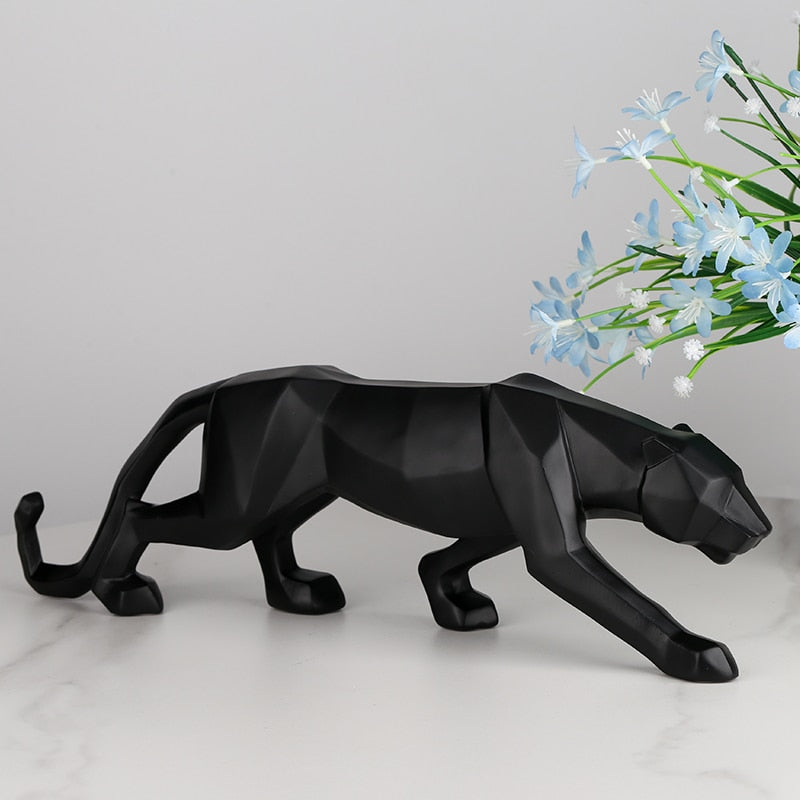 Black Panther Geometric Sculpture