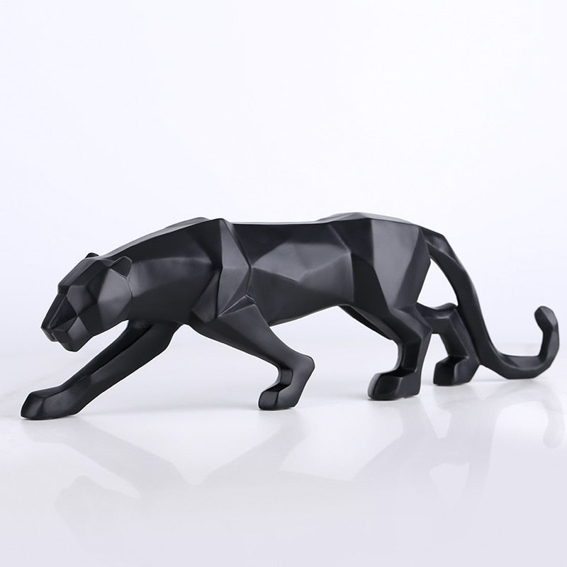 Black Panther Geometric Sculpture