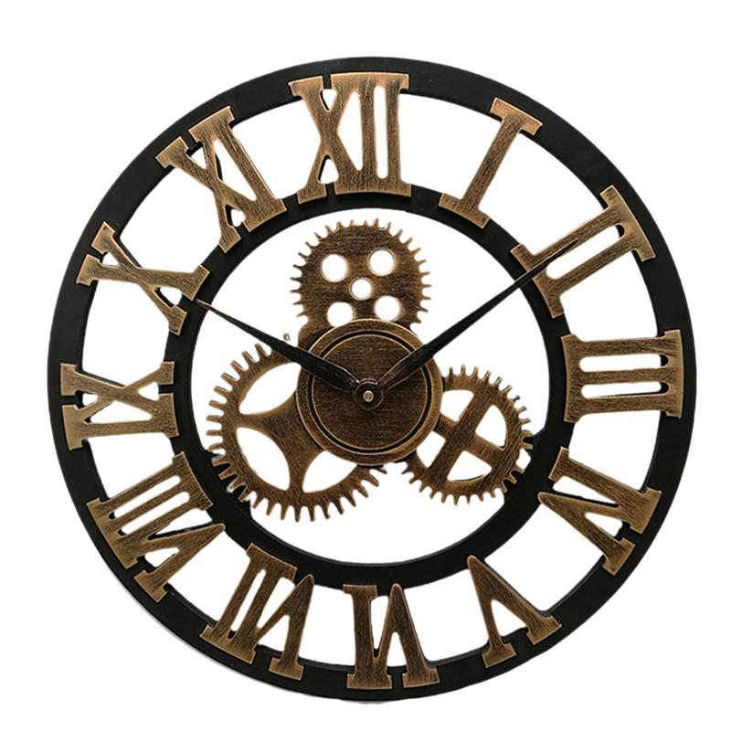 Large Retro Industrial Style Wall Clock