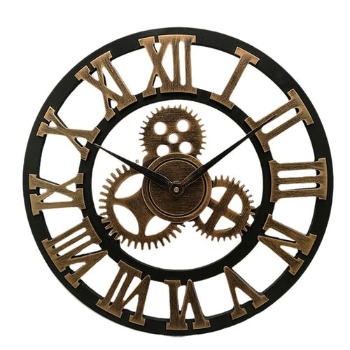 Large Retro Industrial Style Wall Clock