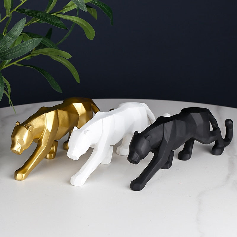 Black Panther Geometric Sculpture