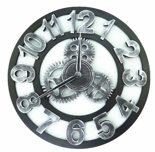 Large Retro Industrial Style Wall Clock