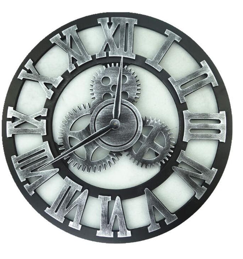 Large Retro Industrial Style Wall Clock