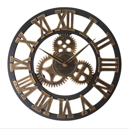 Large Retro Industrial Style Wall Clock