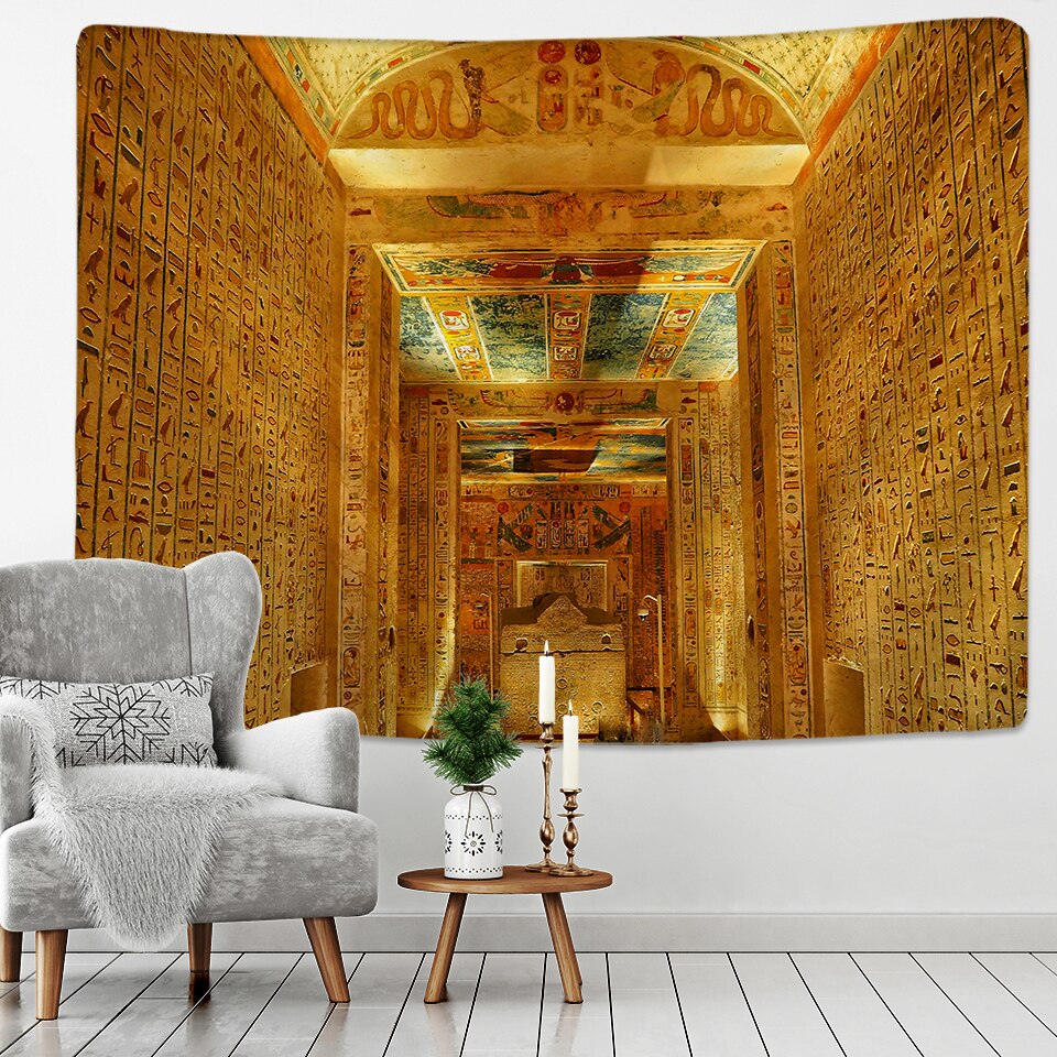 Ancient Egyptian Mural Tapestry Backdrop