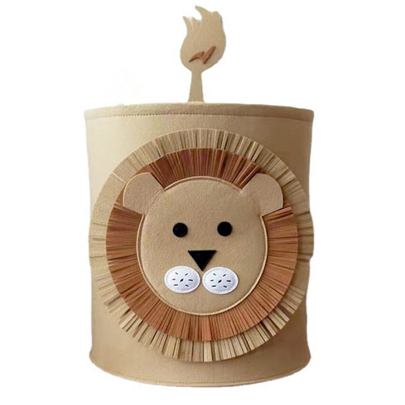 Storage Baskets with Animal Faces for Kids Rooms