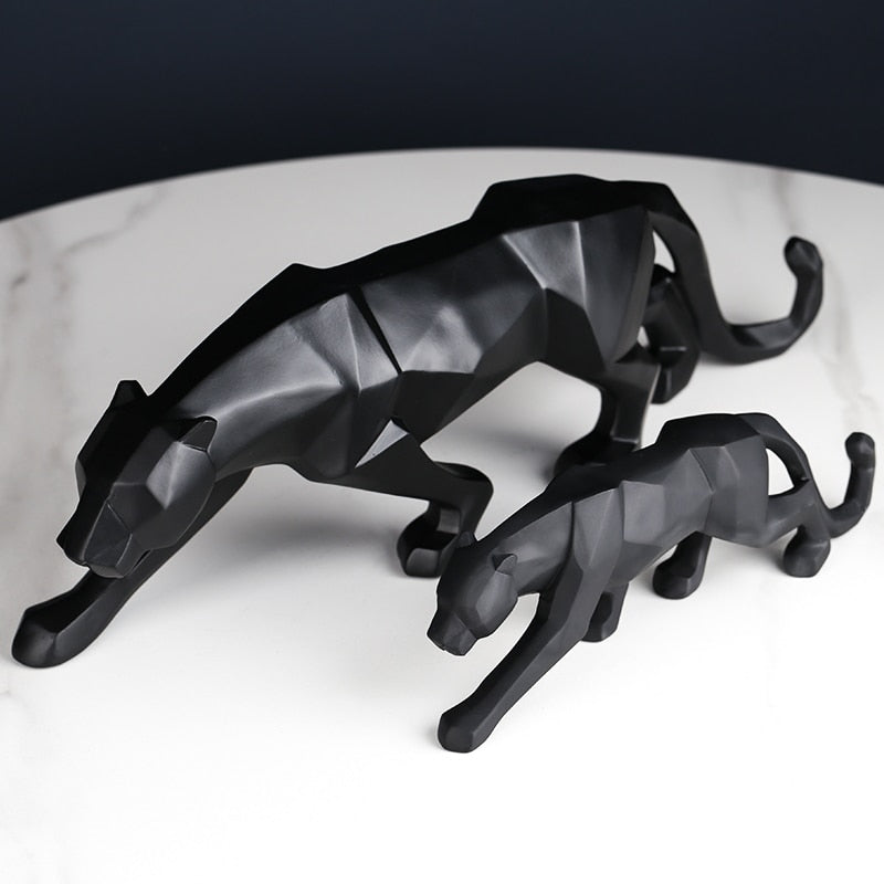 Black Panther Geometric Sculpture