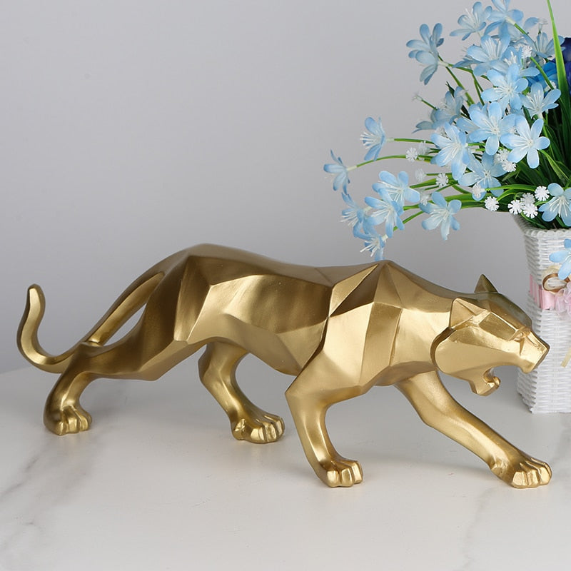 Black Panther Geometric Sculpture