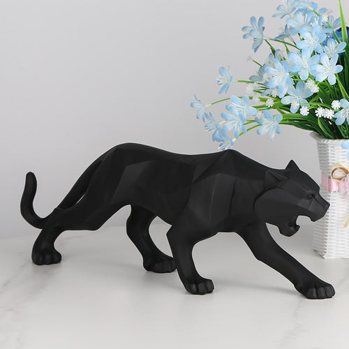 Black Panther Geometric Sculpture