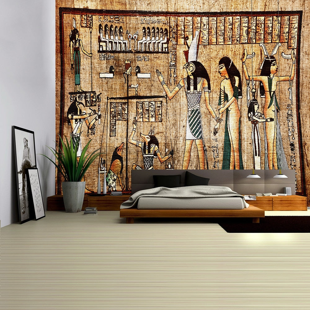Ancient Egyptian Mural Tapestry Backdrop
