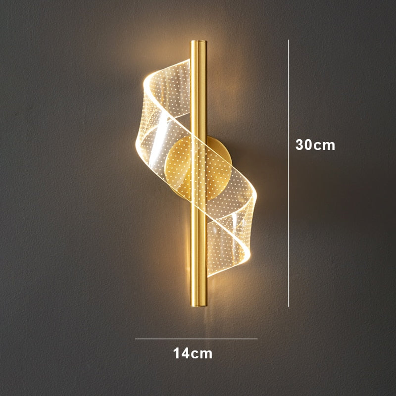 Ribbon LED Acryllic Wall Lamp
