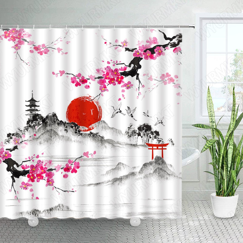 Chinese Art Design Shower Curtain