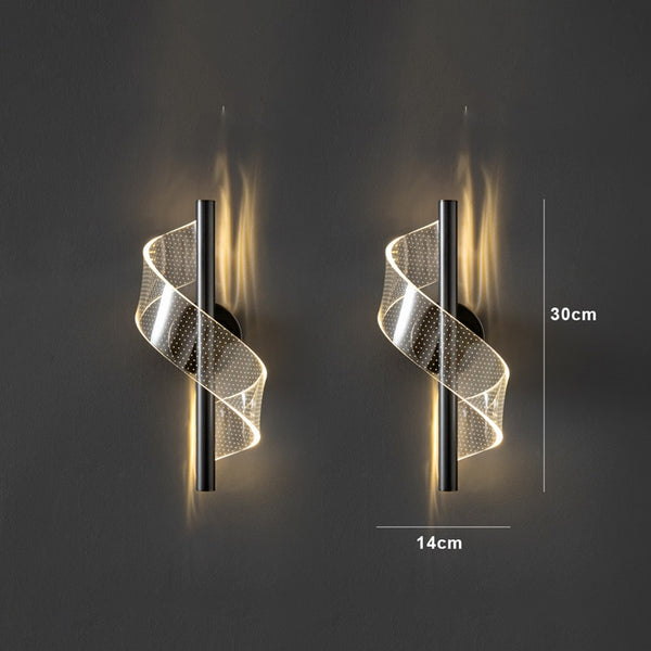 Ribbon LED Acryllic Wall Lamp