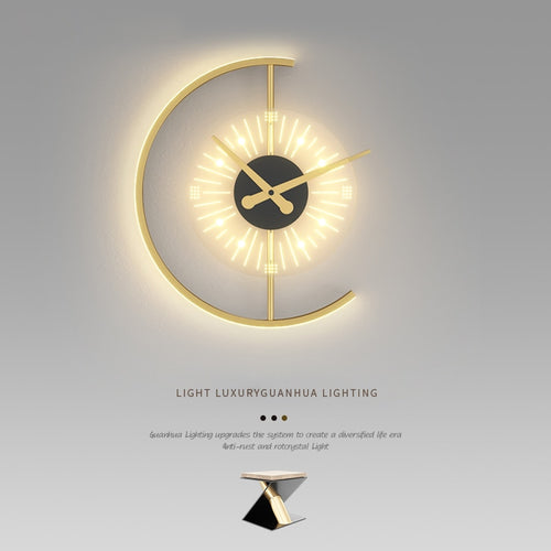LED Clock Wall Lamp