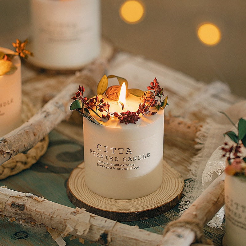 Scented Aromatherapy Candles With Infused Ingredients