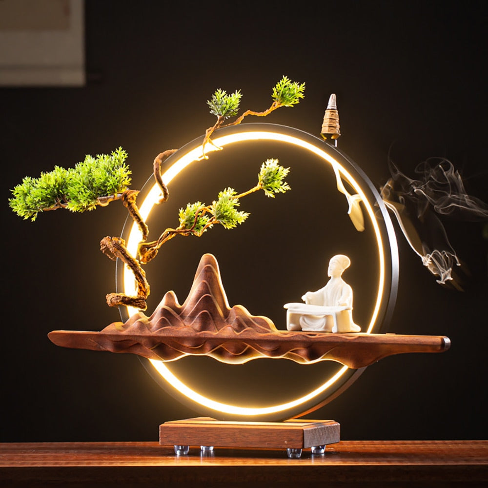 Zen LED Aroma Backflow Incense Lamp