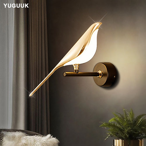 Golden Bird LED Wall Lamp
