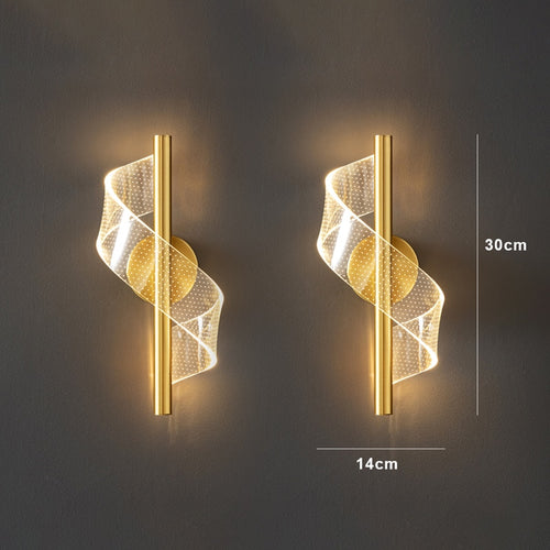 Ribbon LED Acryllic Wall Lamp