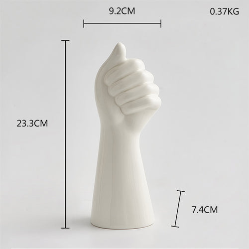 White Ceramic Hand Decorations