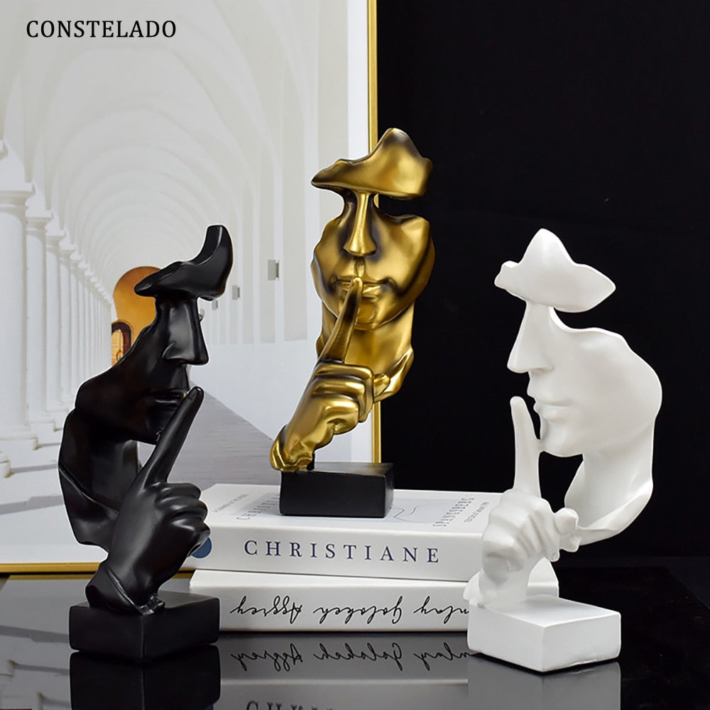 Abstract Face Statues