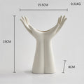 White Ceramic Hand Decorations
