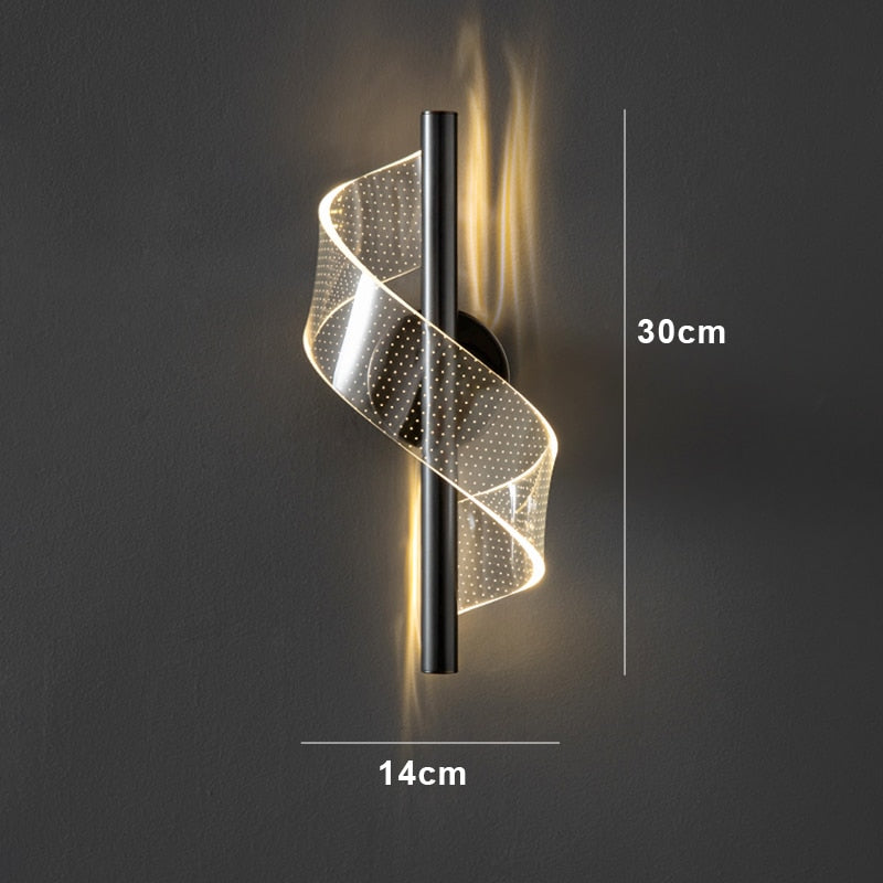 Ribbon LED Acryllic Wall Lamp