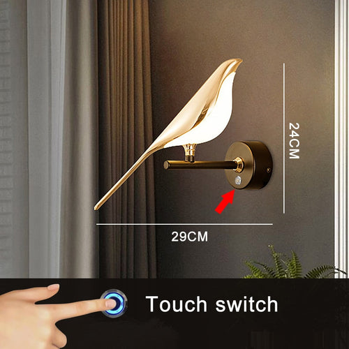 Golden Bird LED Wall Lamp