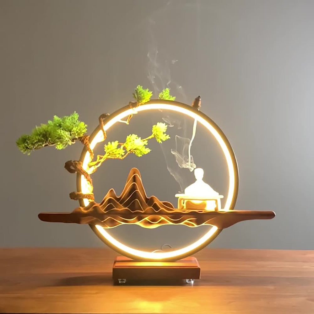 Zen LED Aroma Backflow Incense Lamp