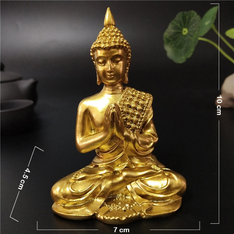 Buddhist Bronze Resin Meditation Statue