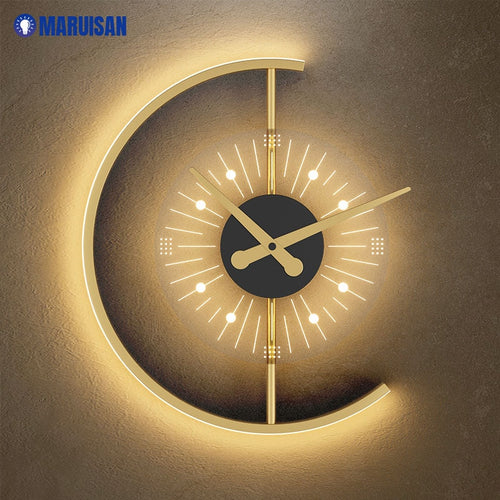 LED Clock Wall Lamp