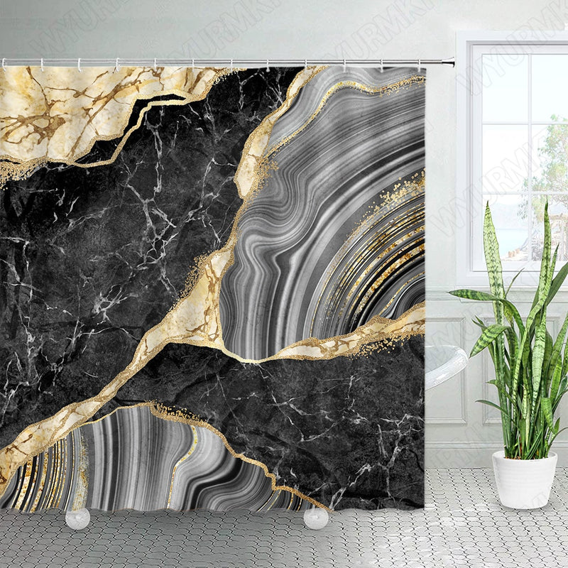 Marble Abstract Design Shower Curtain