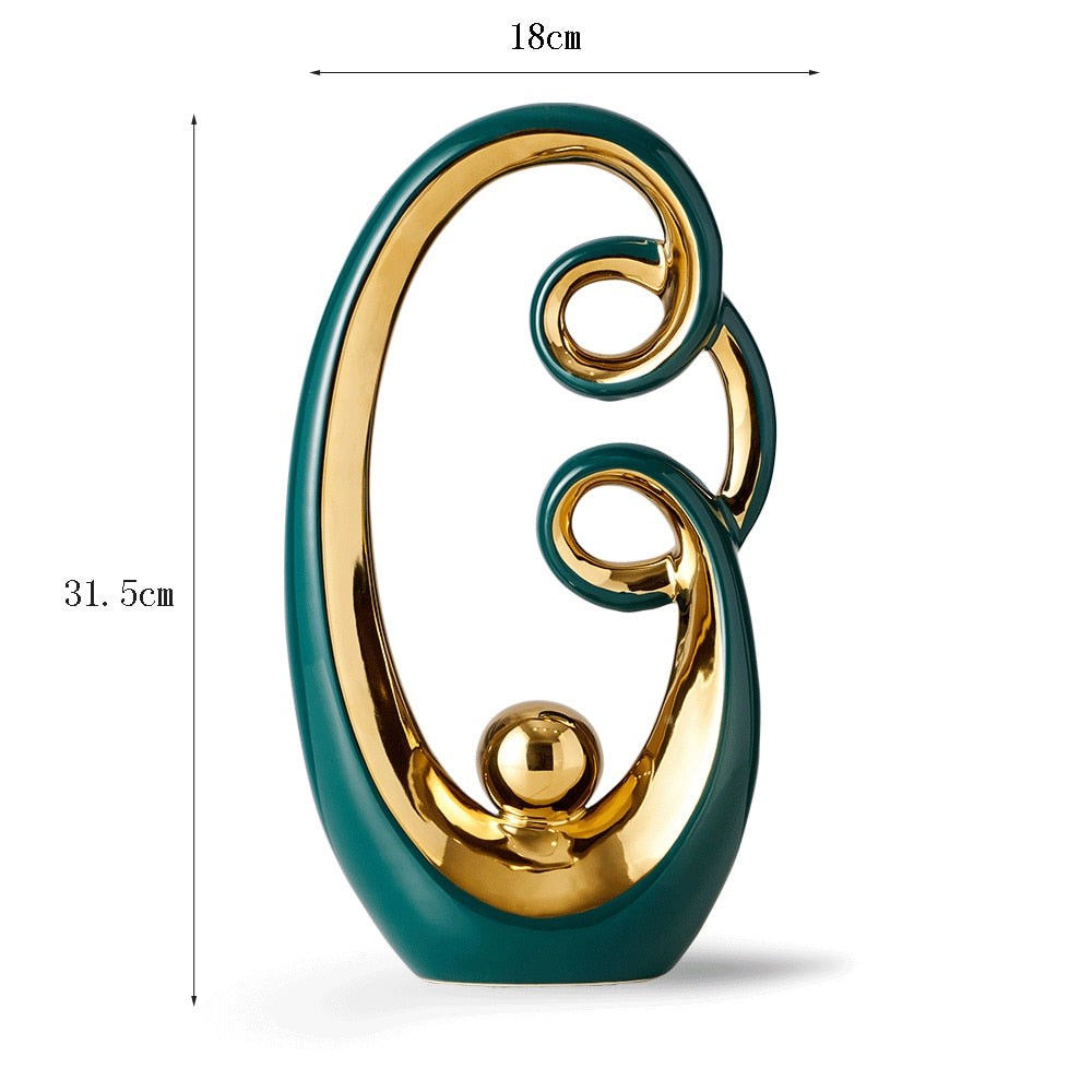 Abstract Ceramic Sculpture Decoration