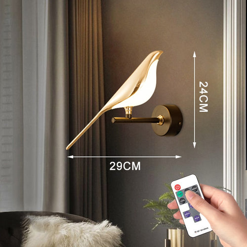 Golden Bird LED Wall Lamp