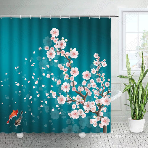 Japanese Art Design Shower Curtain